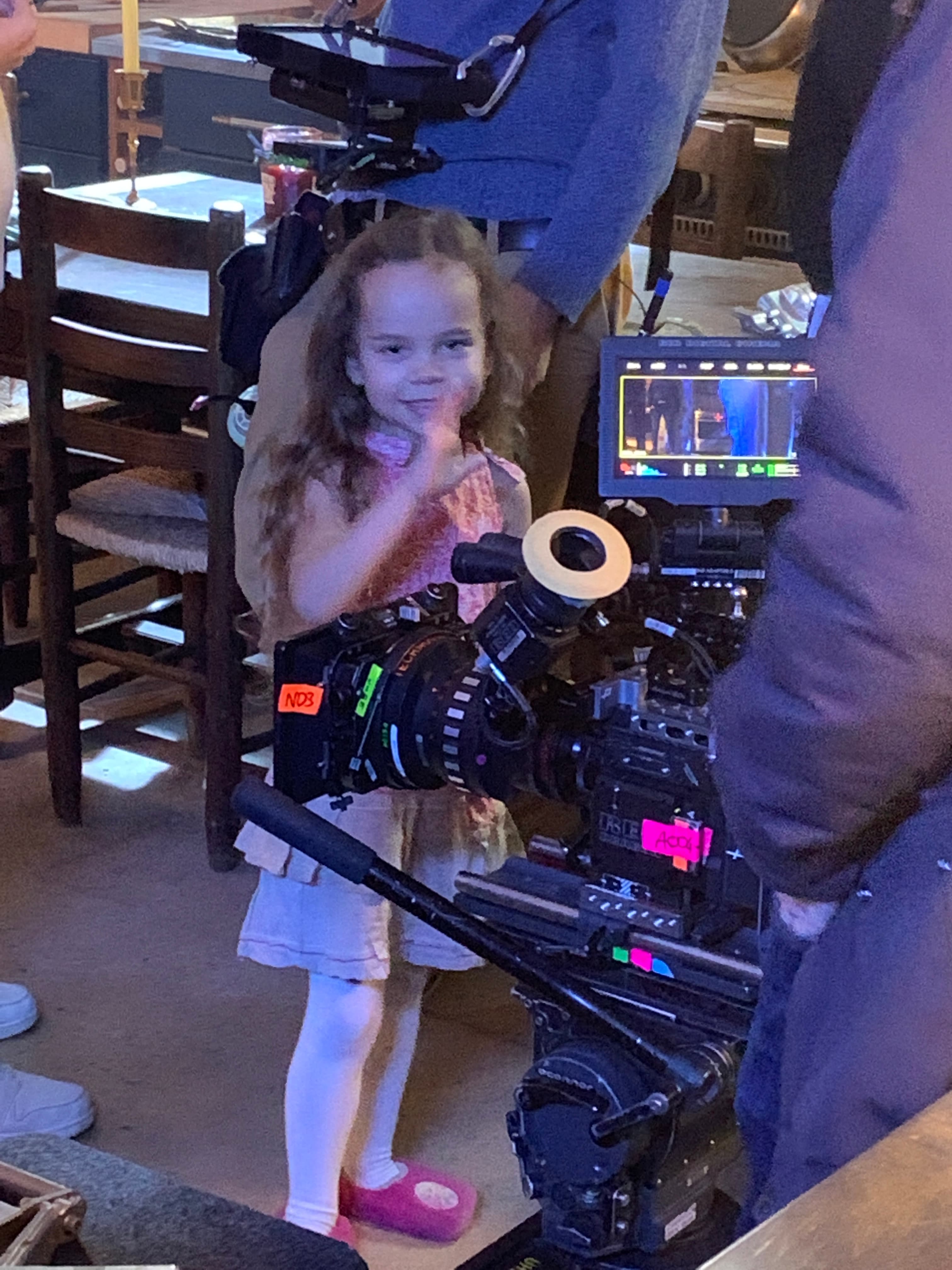 Zoé Chazal sur le tournage de Pandemonium